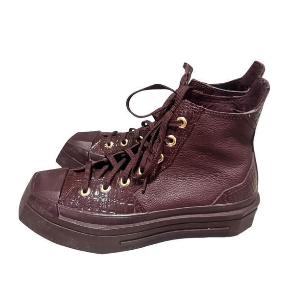 Converse Women's Chuck 70 De Luxe Squared Croc-embossed Leather Limited Size 8.5 - Picture 7 of 8